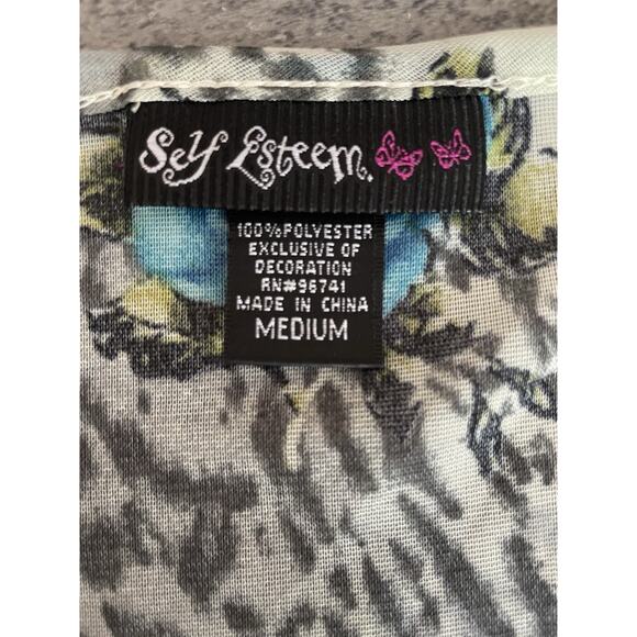 Self Esteem Womens Y2K Fairy Grunge Babydoll Top Size M Floral Preppy 90s - Picture 4 of 7